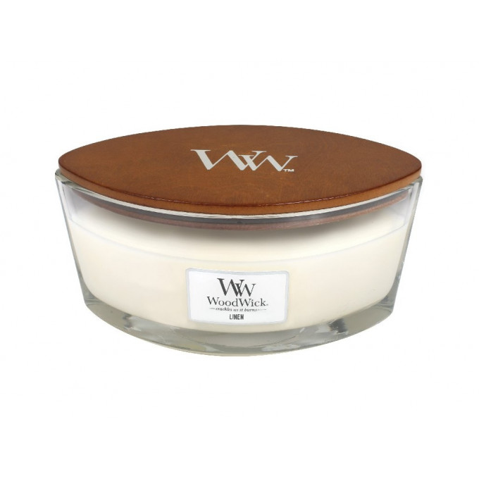 Woodwick Linen sviečka loď 453.6 g