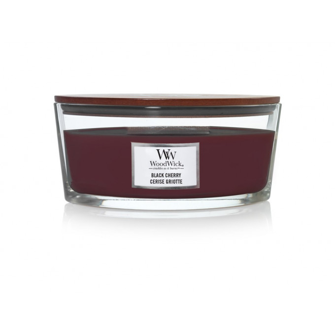 Woodwick Black Cherry sviečka loď 453.6 g