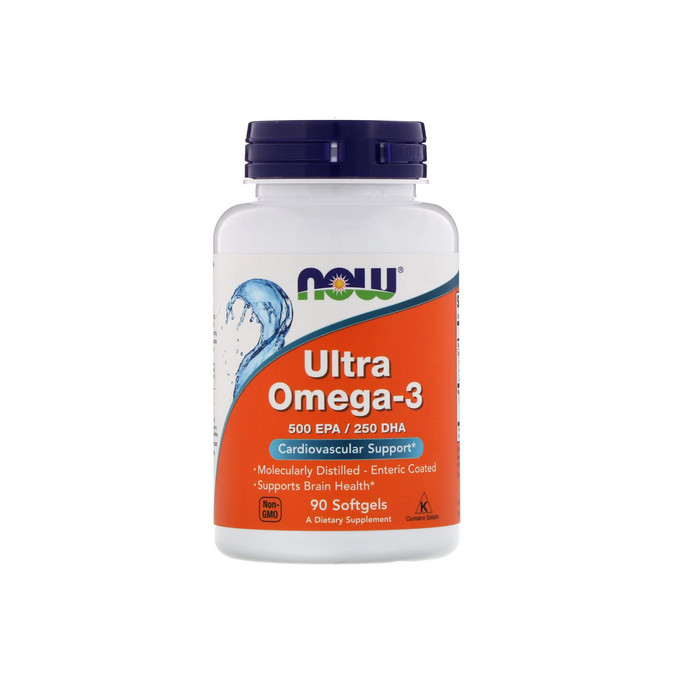 NOW Foods Ultra Omega 3 500 EPA/250 DHA 90 softgel kapsúl