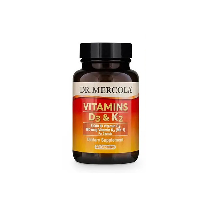 Dr. Mercola Vitamín D3 5000 IU, K2 180 mcg, 30 kapsúl