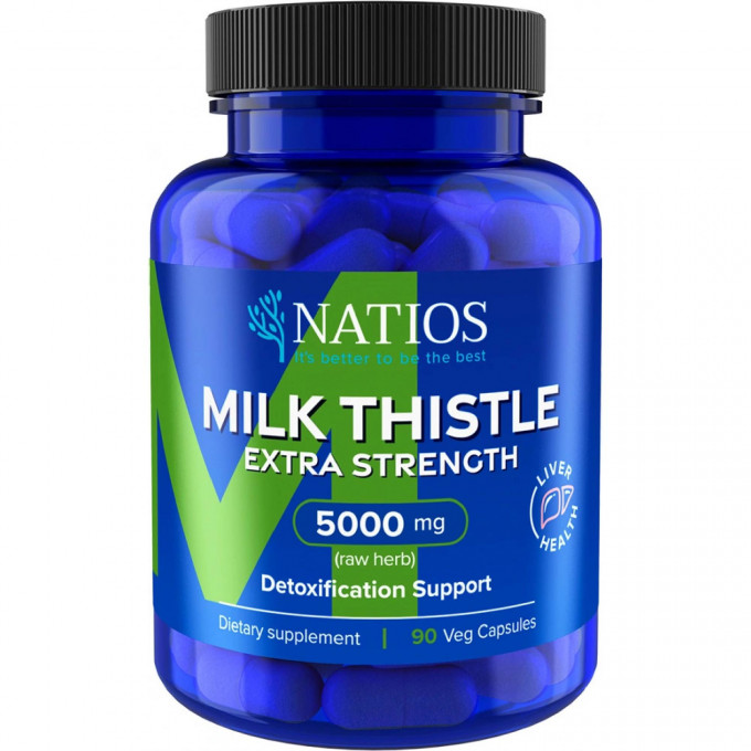 Natios Milk Thistle Extract, Pestrec, 5000 mg 90 vegánskych kapsúl